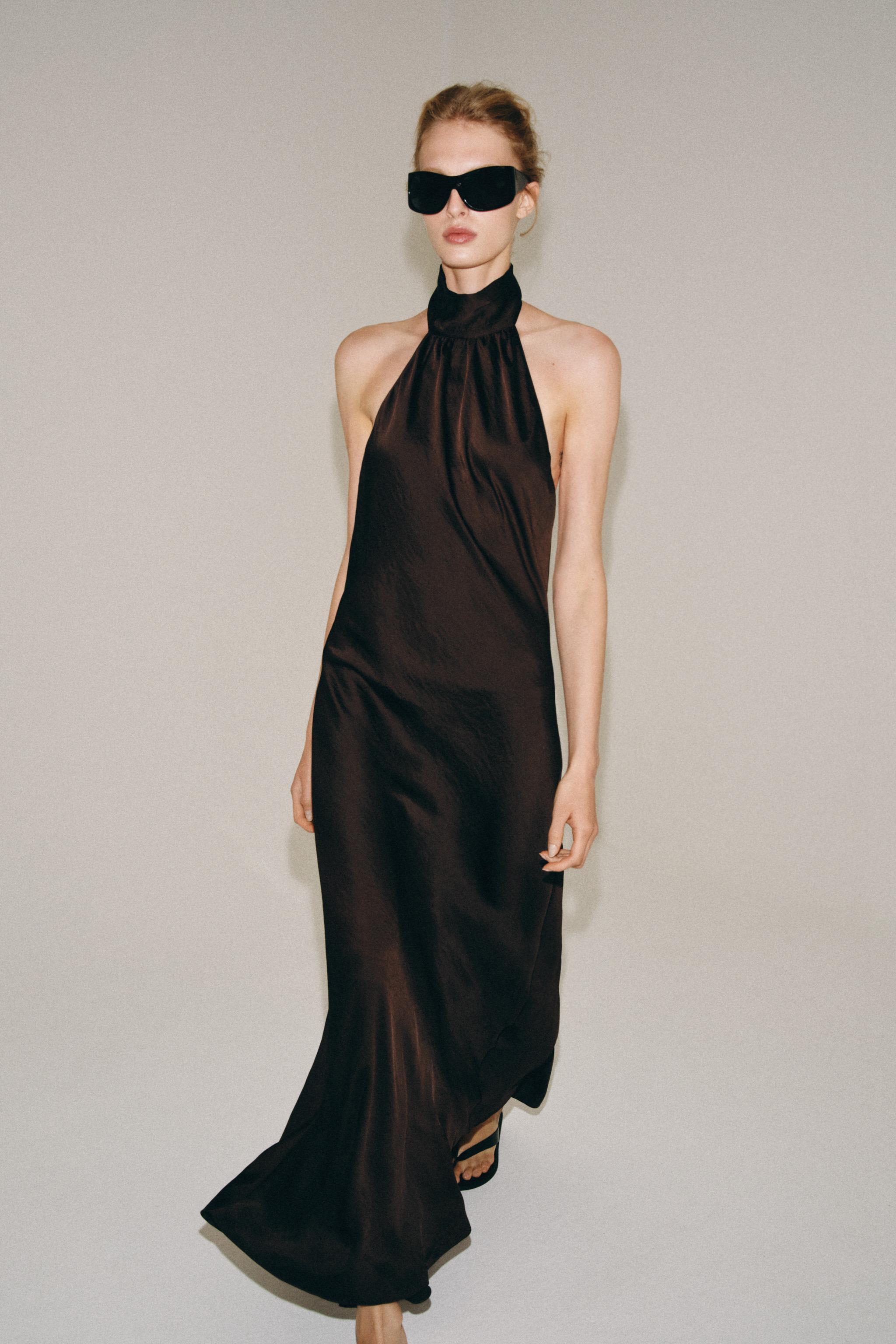 ZW COLLECTION HALTER NECK LONG DRESS